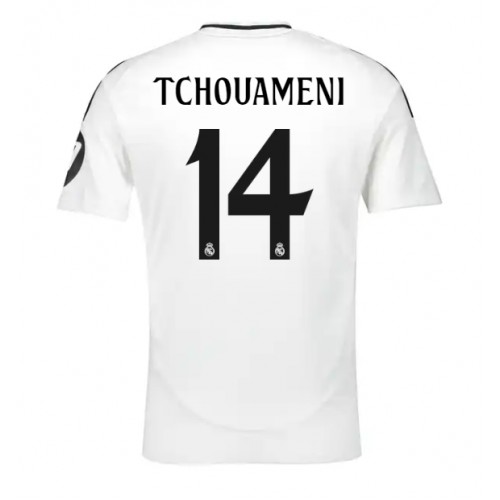 Pánský Fotbalový dres Real Madrid Aurelien Tchouameni #14 2024-25 Domácí Krátký Rukáv